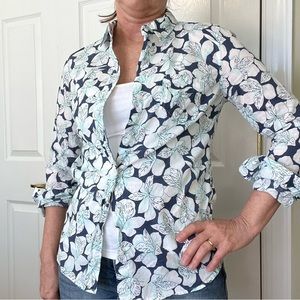 GAP button down shirt floral lightweight XS